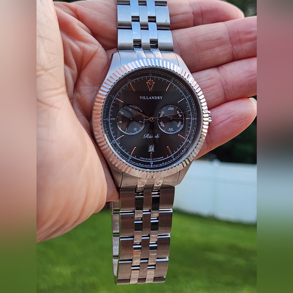 Villandry Acier Cosmopolite Men's Watch - Picture 2 of 5